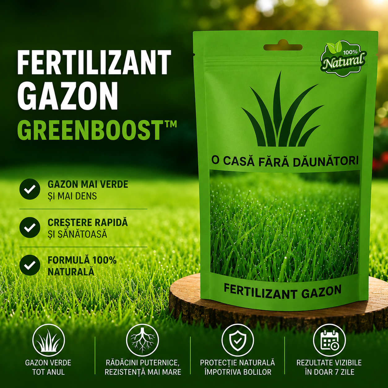 Fertilizant Gazon – GreenBoost™